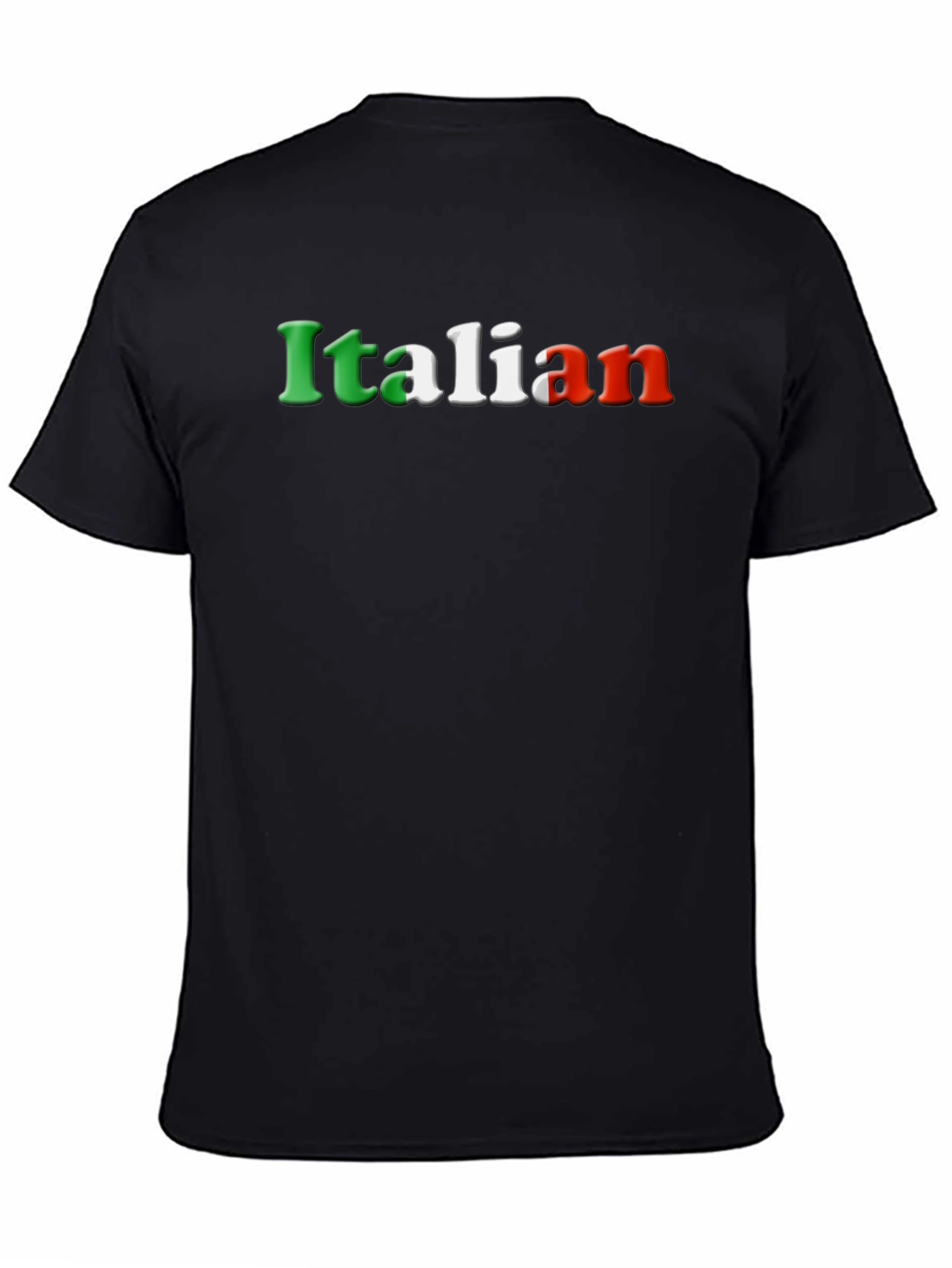 Italian Flag Color Text T-Shirt