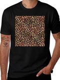 Leopard Print Graphic Tee - Mens Black T-Shirt