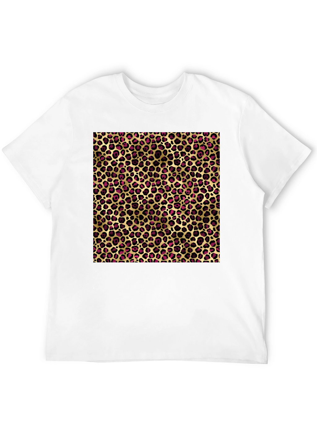 Leopard Print Graphic Tee - Mens Black T-Shirt