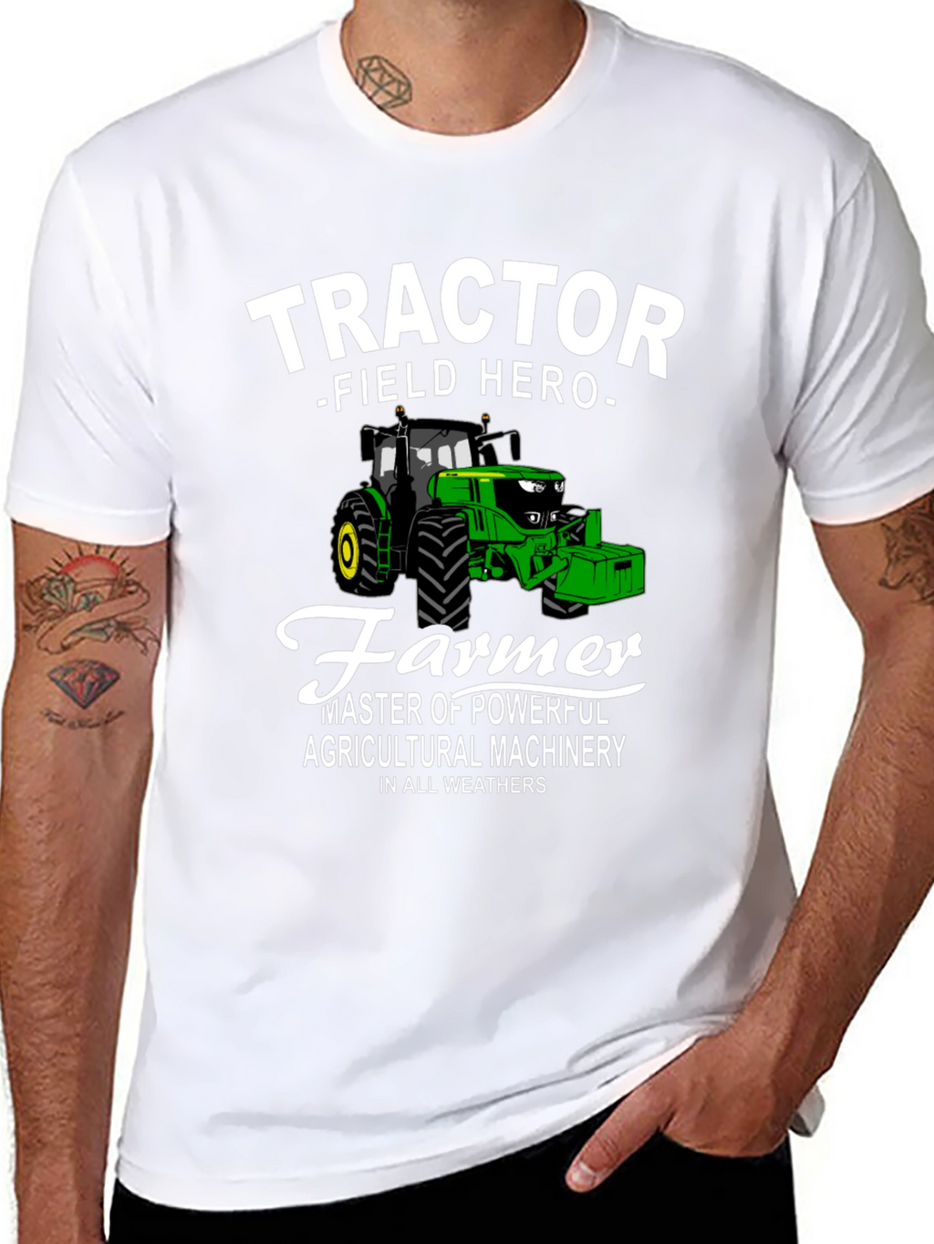 Tractor Field Hero Farmer Graphic T-Shirt