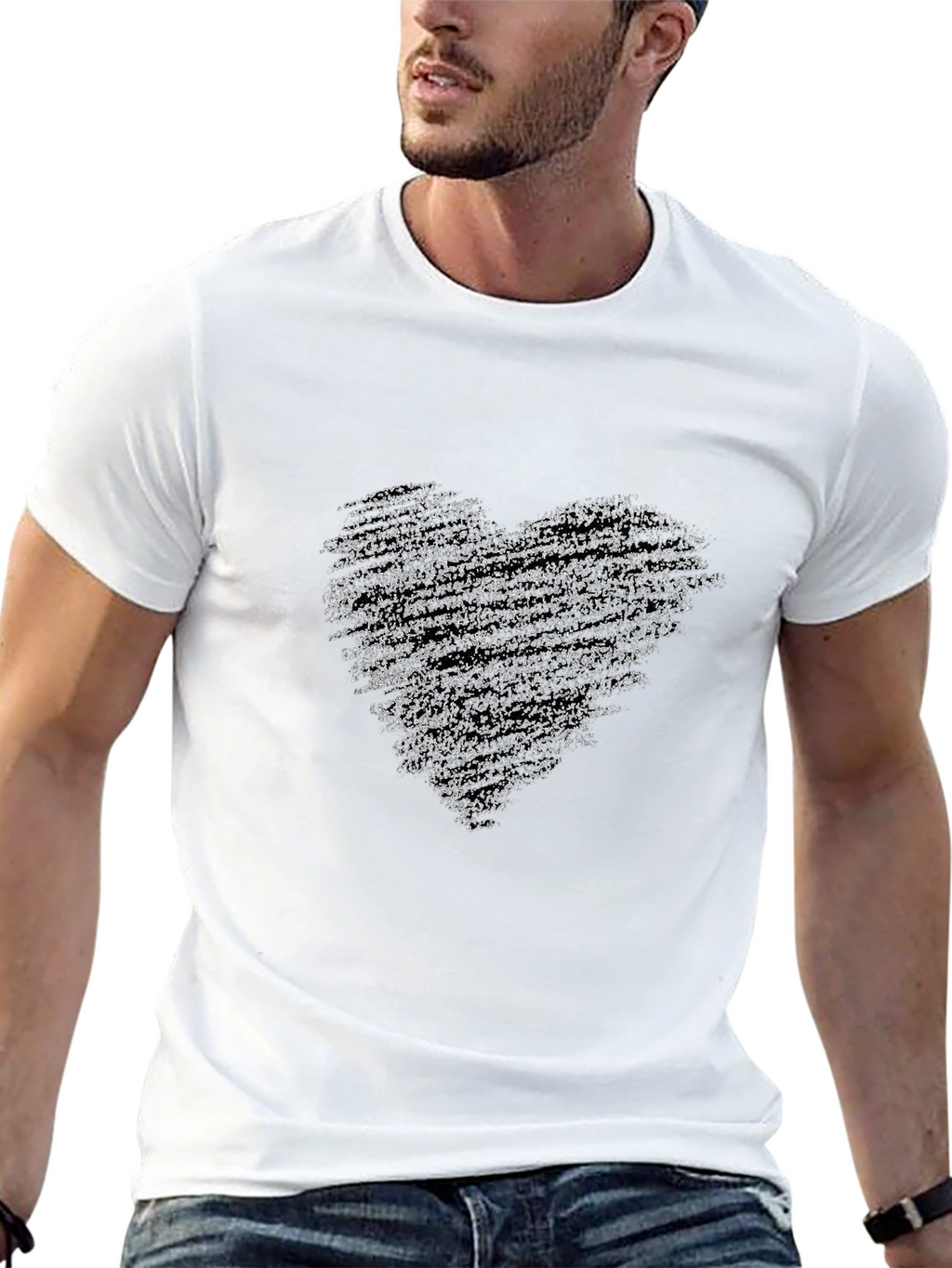 Black Heart Graphic Tee - Stylish Comfort