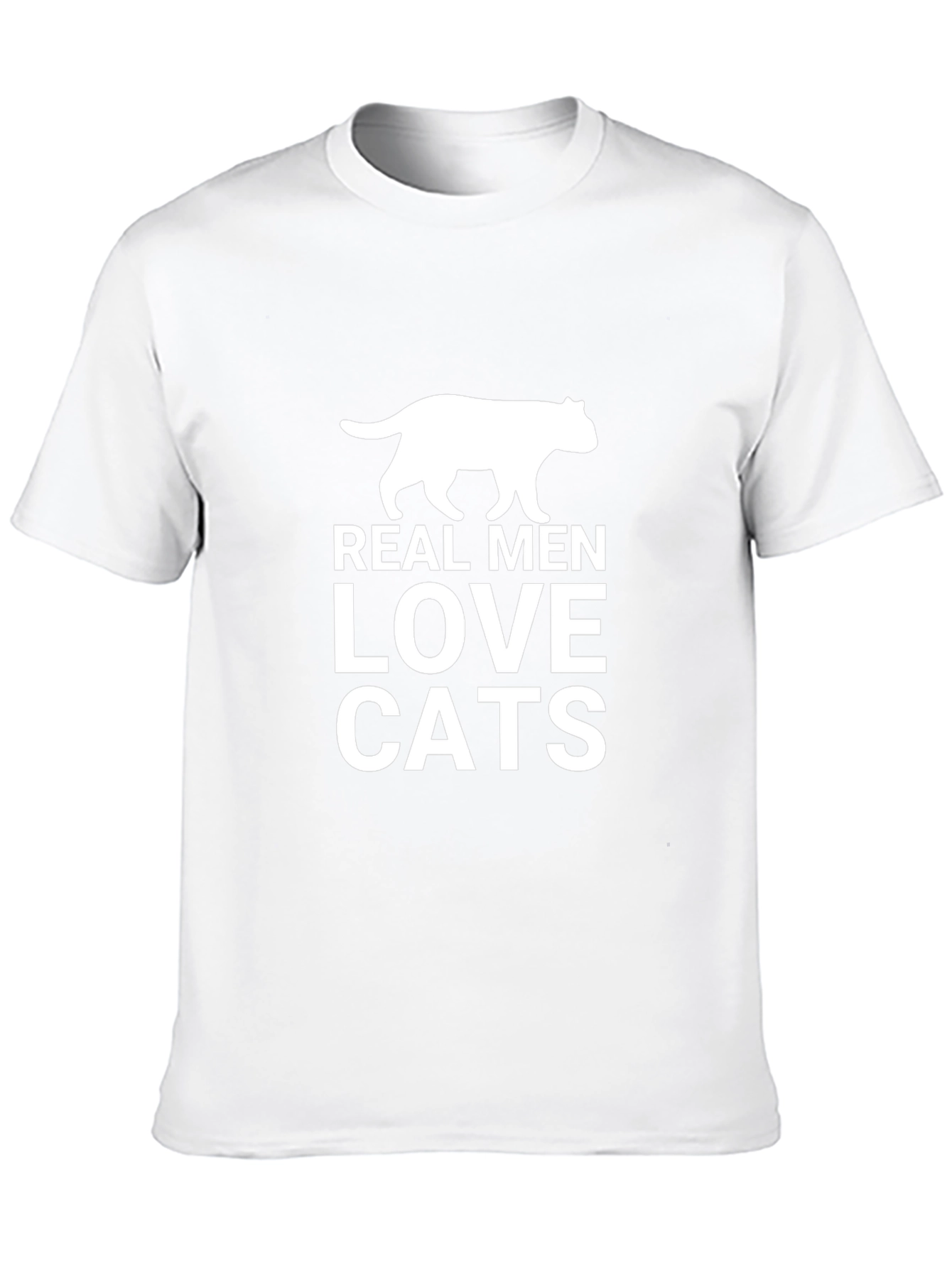 Real Men Love Cats Black Graphic Tee