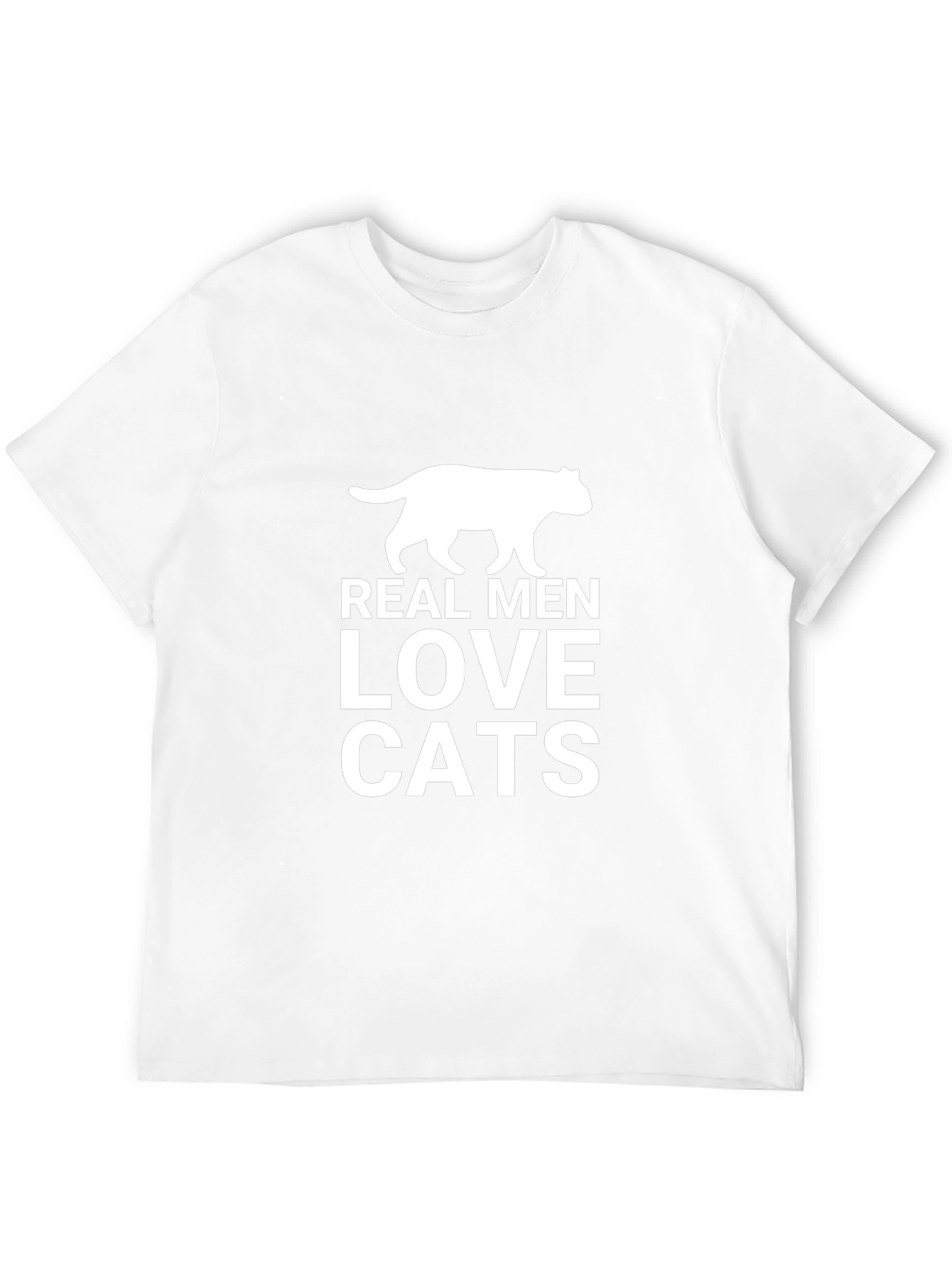 Real Men Love Cats Black Graphic Tee