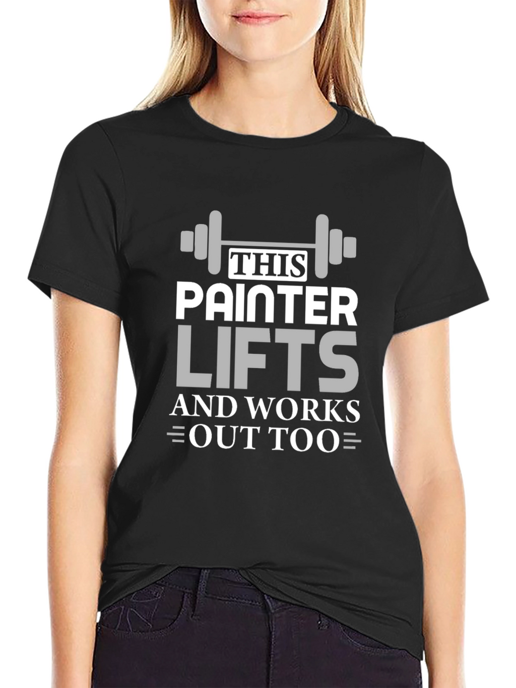 Painter Lifts Black Graphic T-Shirt