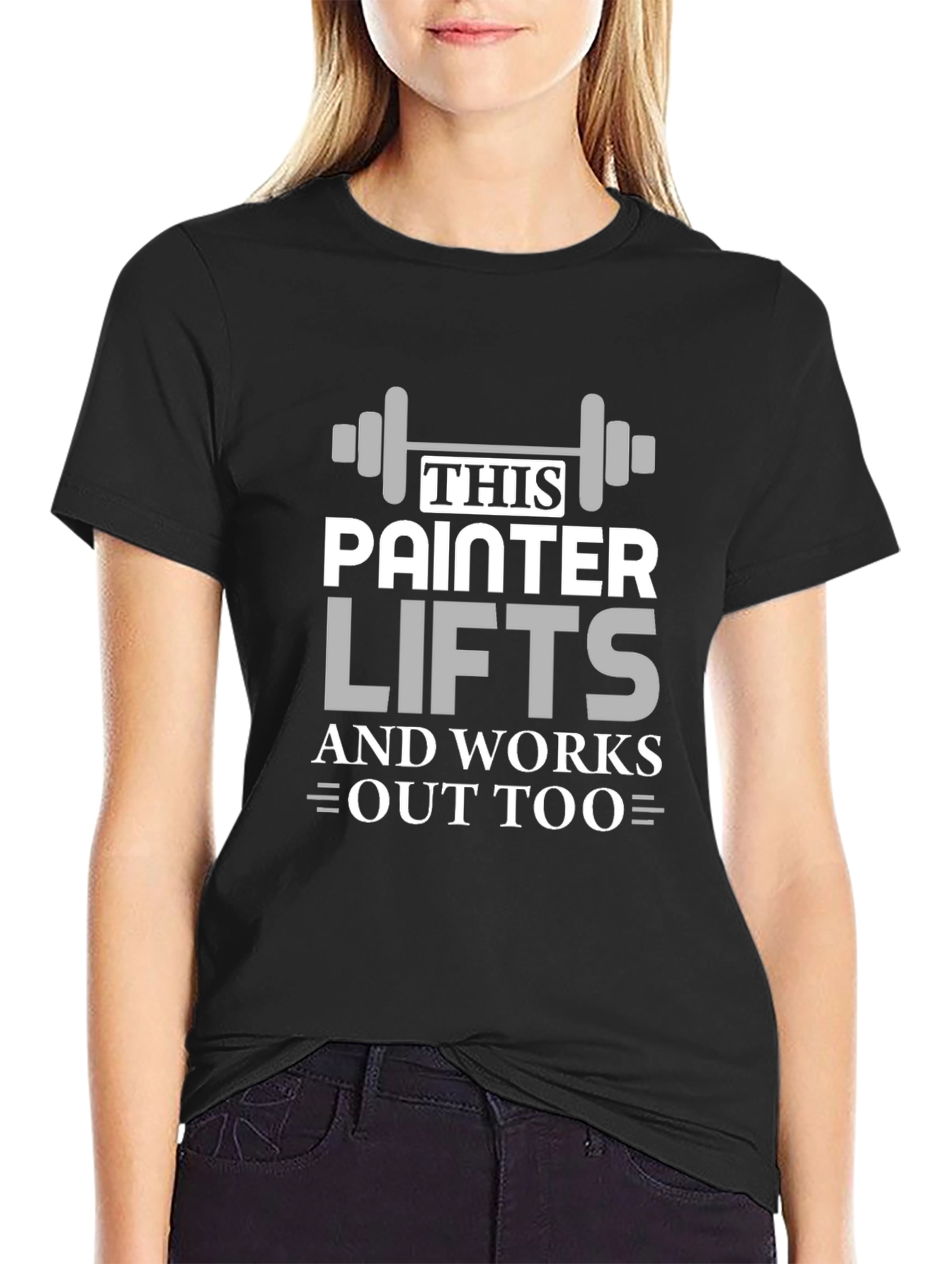 Painter Lifts Black Graphic T-Shirt