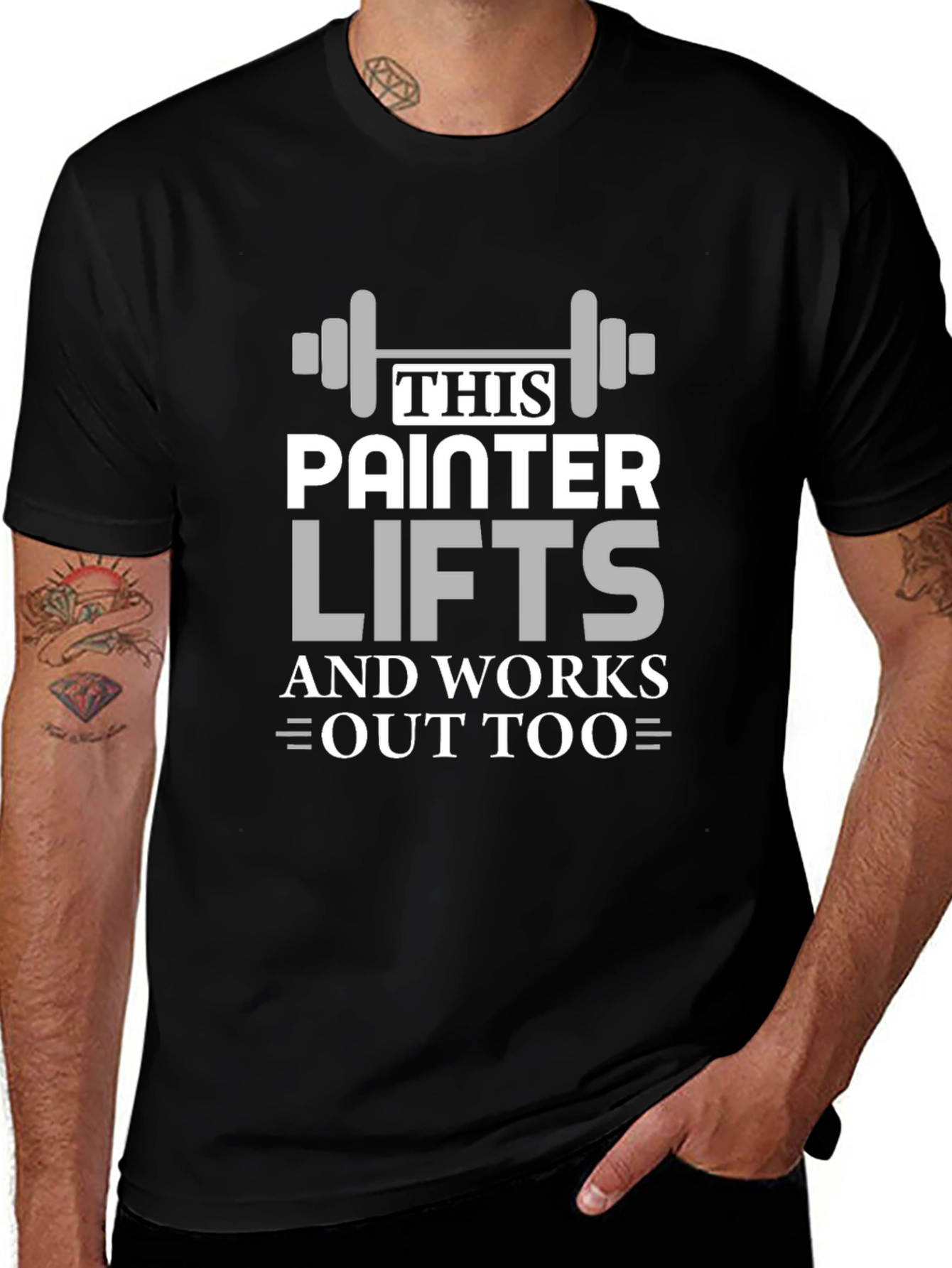 Painter Lifts Black Graphic T-Shirt
