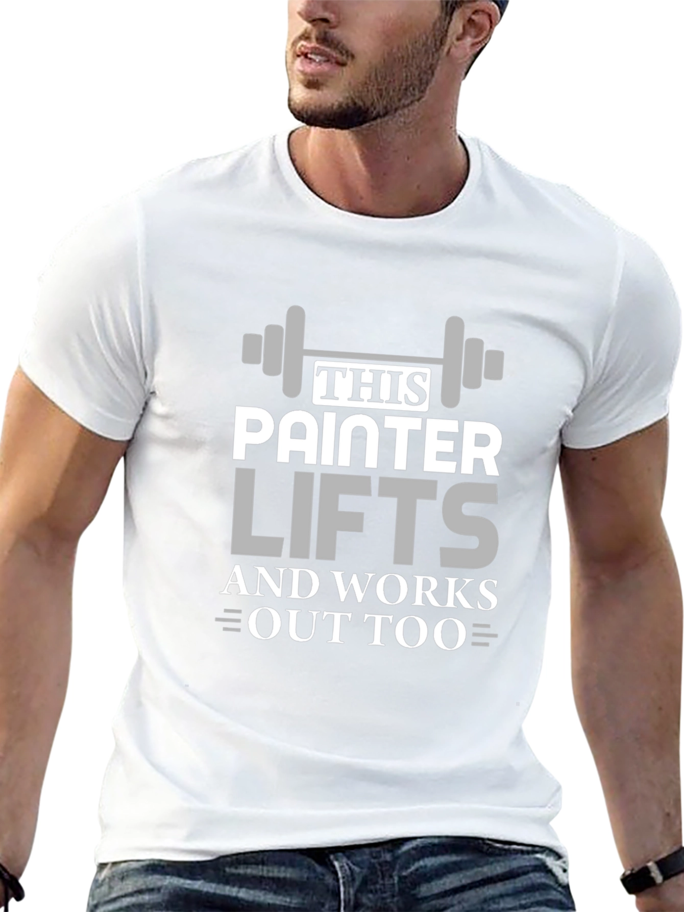 Painter Lifts Black Graphic T-Shirt