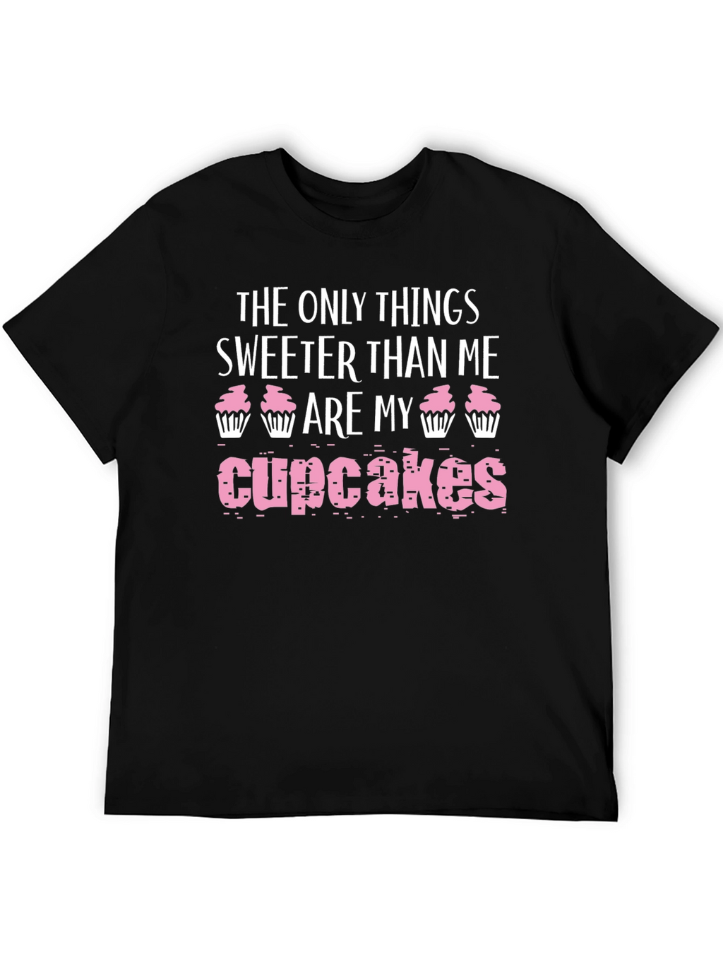 Sweet Cupcake Graphic Tee - Mens Black T-Shirt