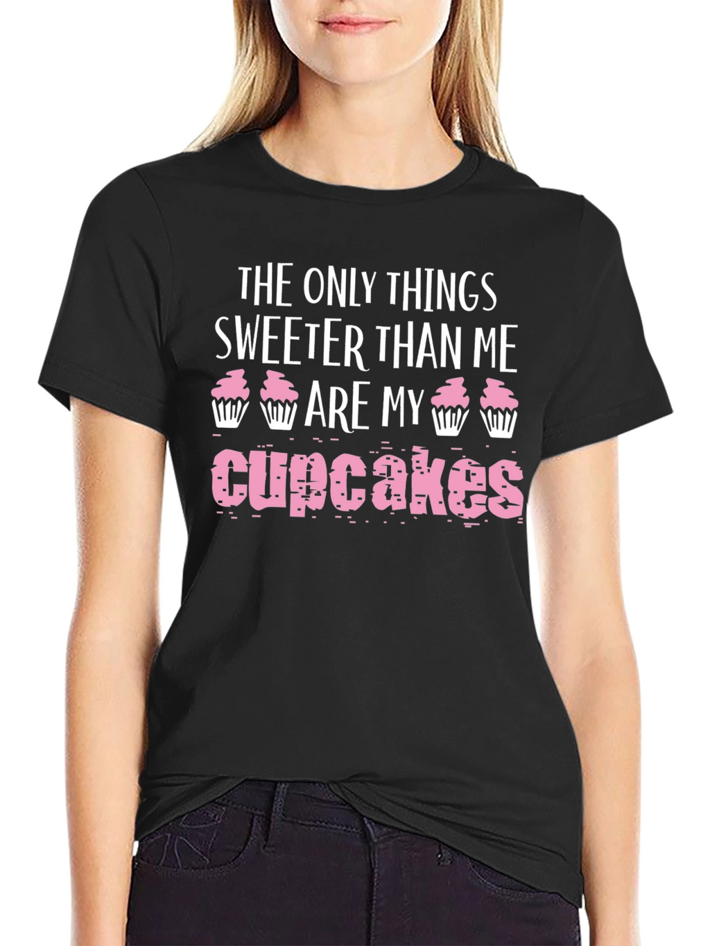 Sweet Cupcake Graphic Tee - Mens Black T-Shirt