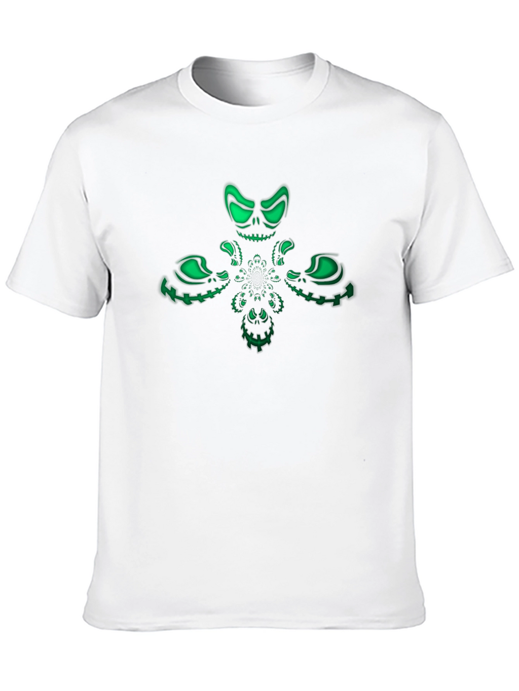 Glowing Skull Graphic Tee - Mens Black T-Shirt