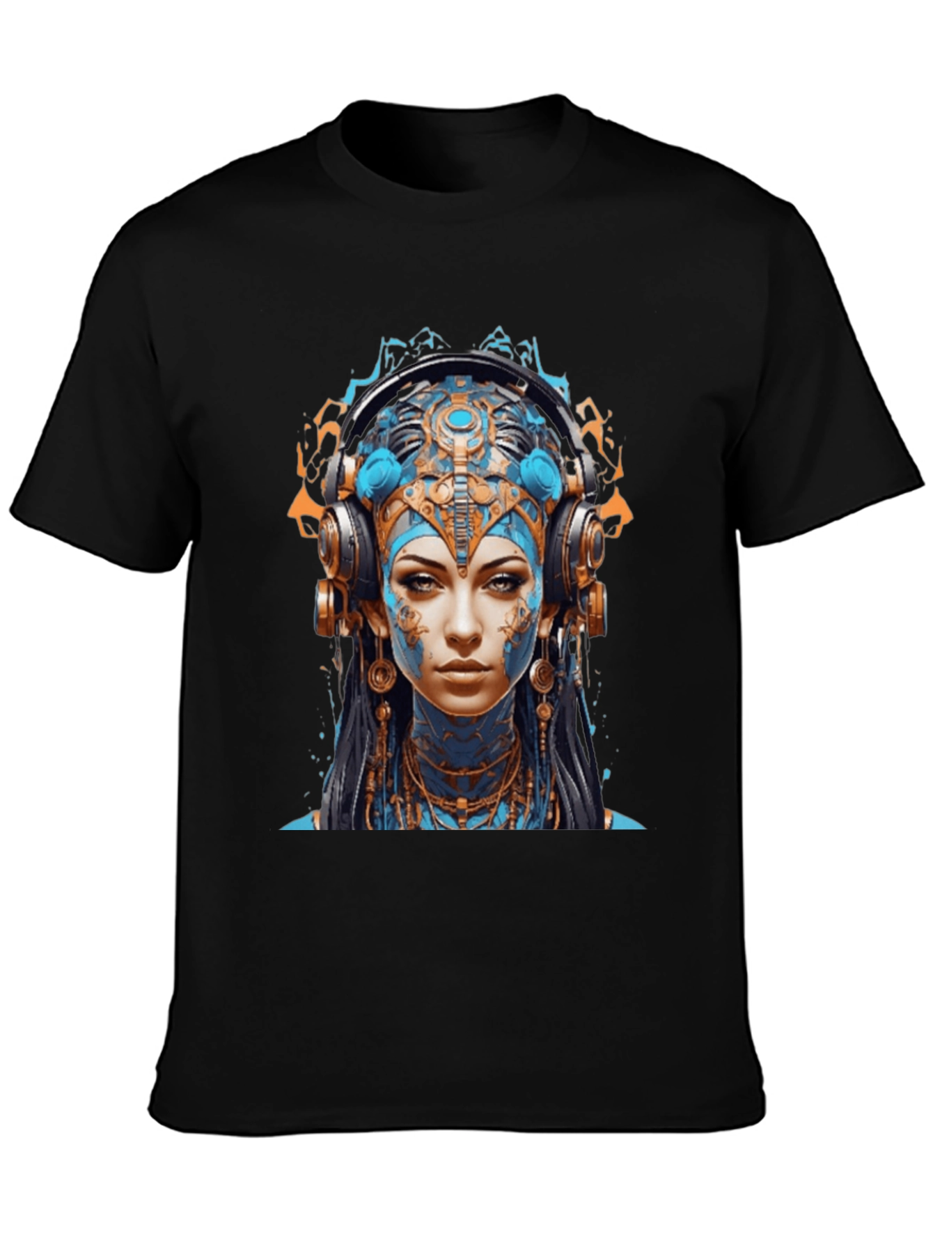 Steampunk Avatar Graphic Black T-Shirt