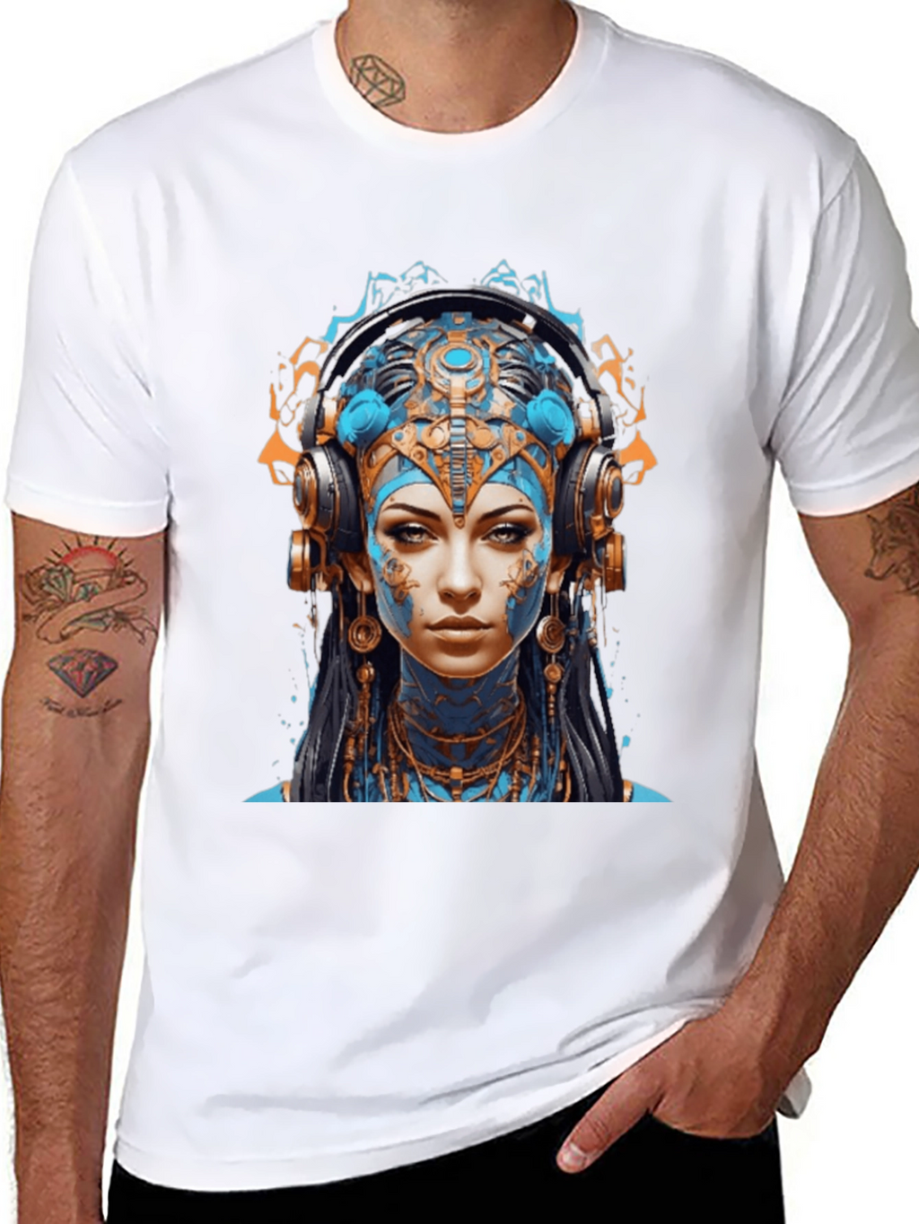 Steampunk Avatar Graphic Black T-Shirt
