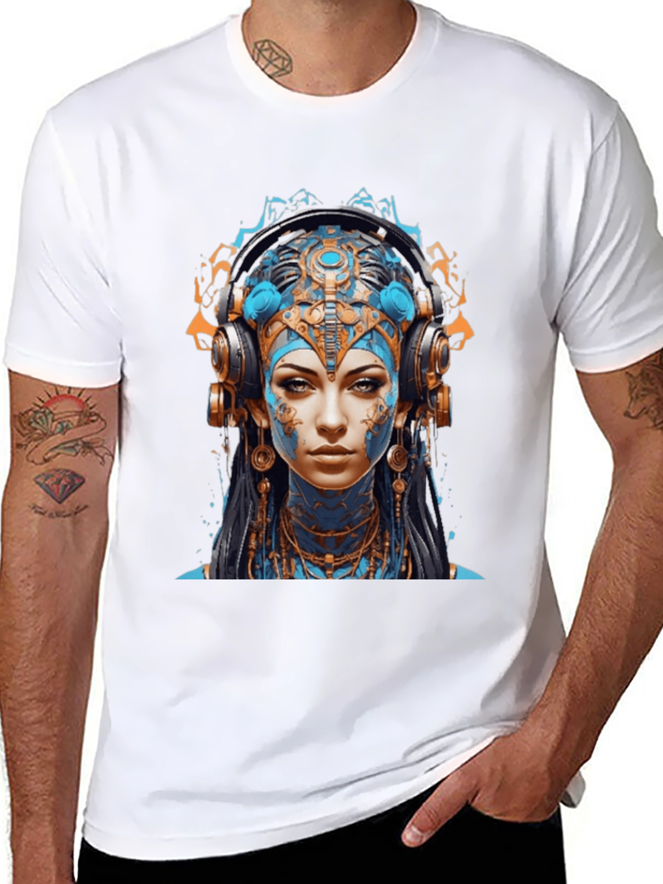 Steampunk Avatar Graphic Black T-Shirt