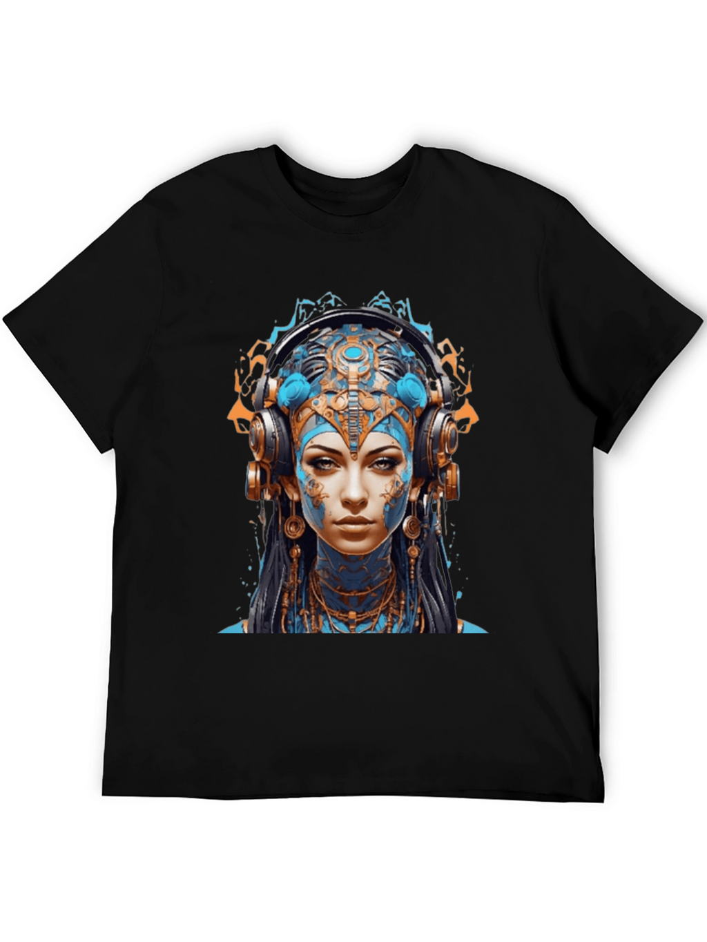 Steampunk Avatar Graphic Black T-Shirt