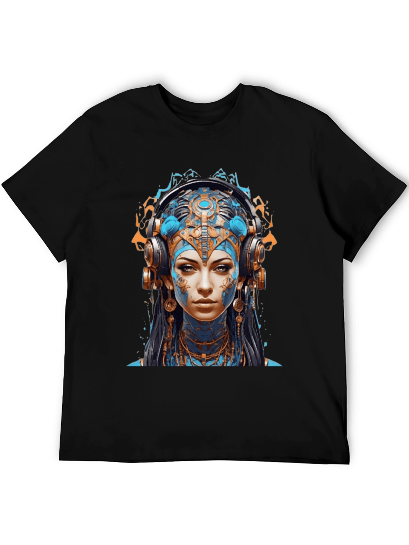 Steampunk Avatar Graphic Black T-Shirt