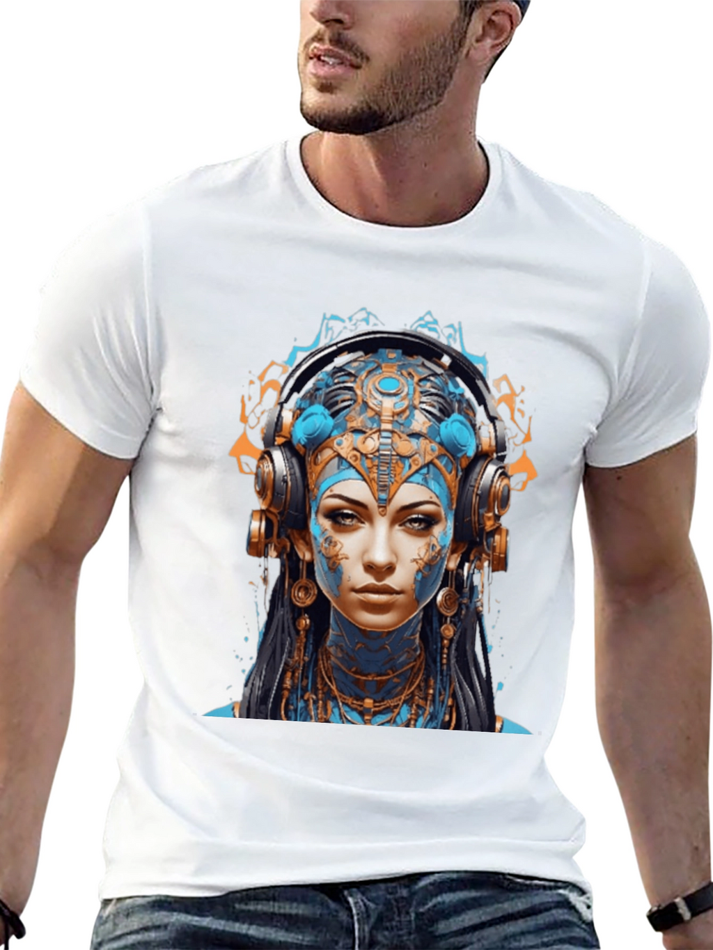 Steampunk Avatar Graphic Black T-Shirt