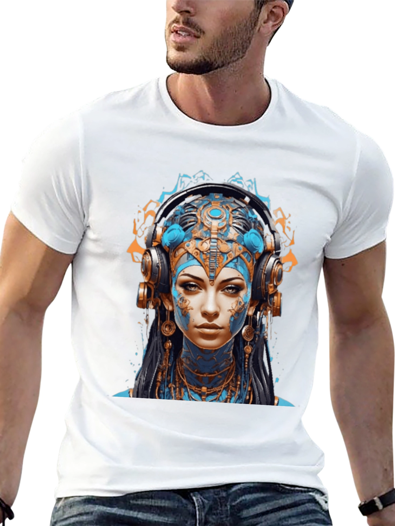 Steampunk Avatar Graphic Black T-Shirt