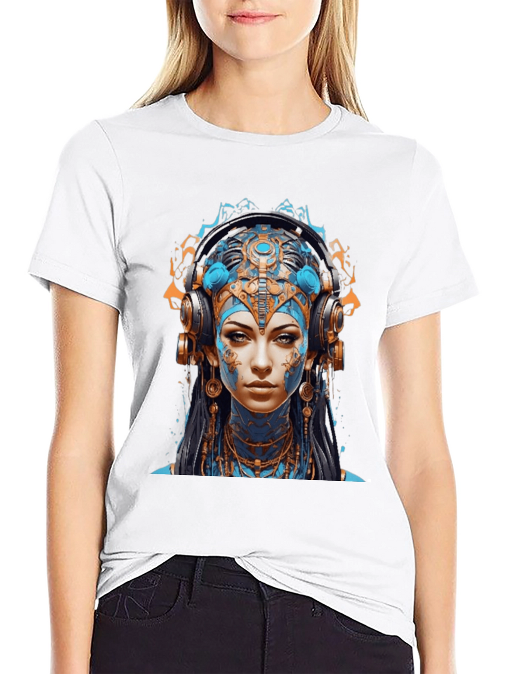 Steampunk Avatar Graphic Black T-Shirt