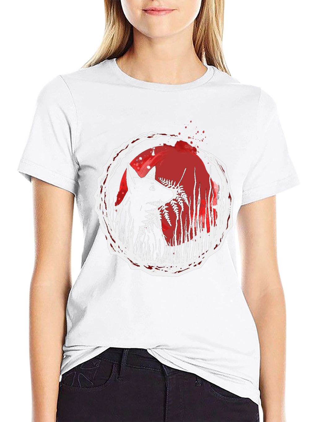Wolf & Fern Graphic Tee - Unique Art Design