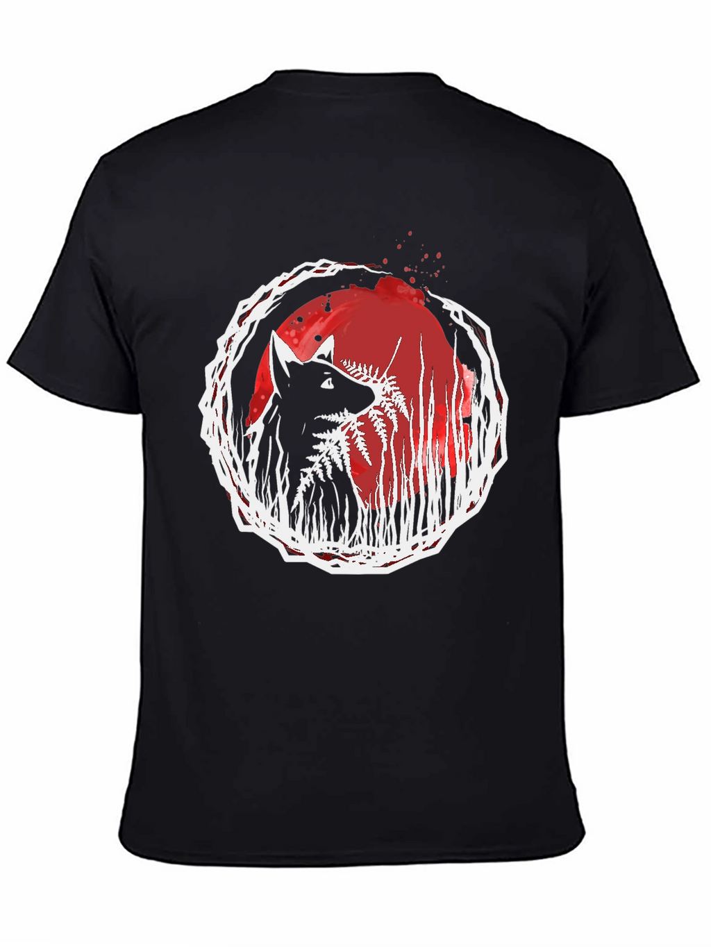 Wolf & Fern Graphic Tee - Unique Art Design