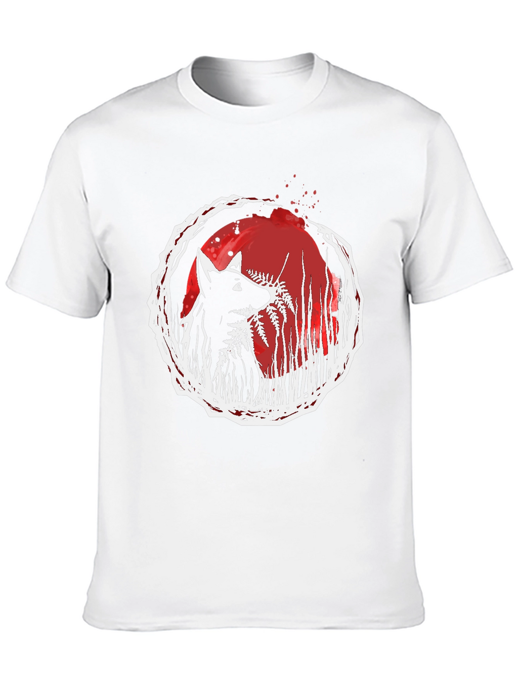 Wolf & Fern Graphic Tee - Unique Art Design