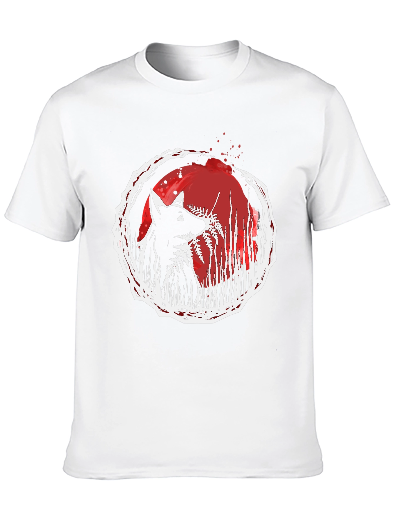 Wolf & Fern Graphic Tee - Unique Art Design