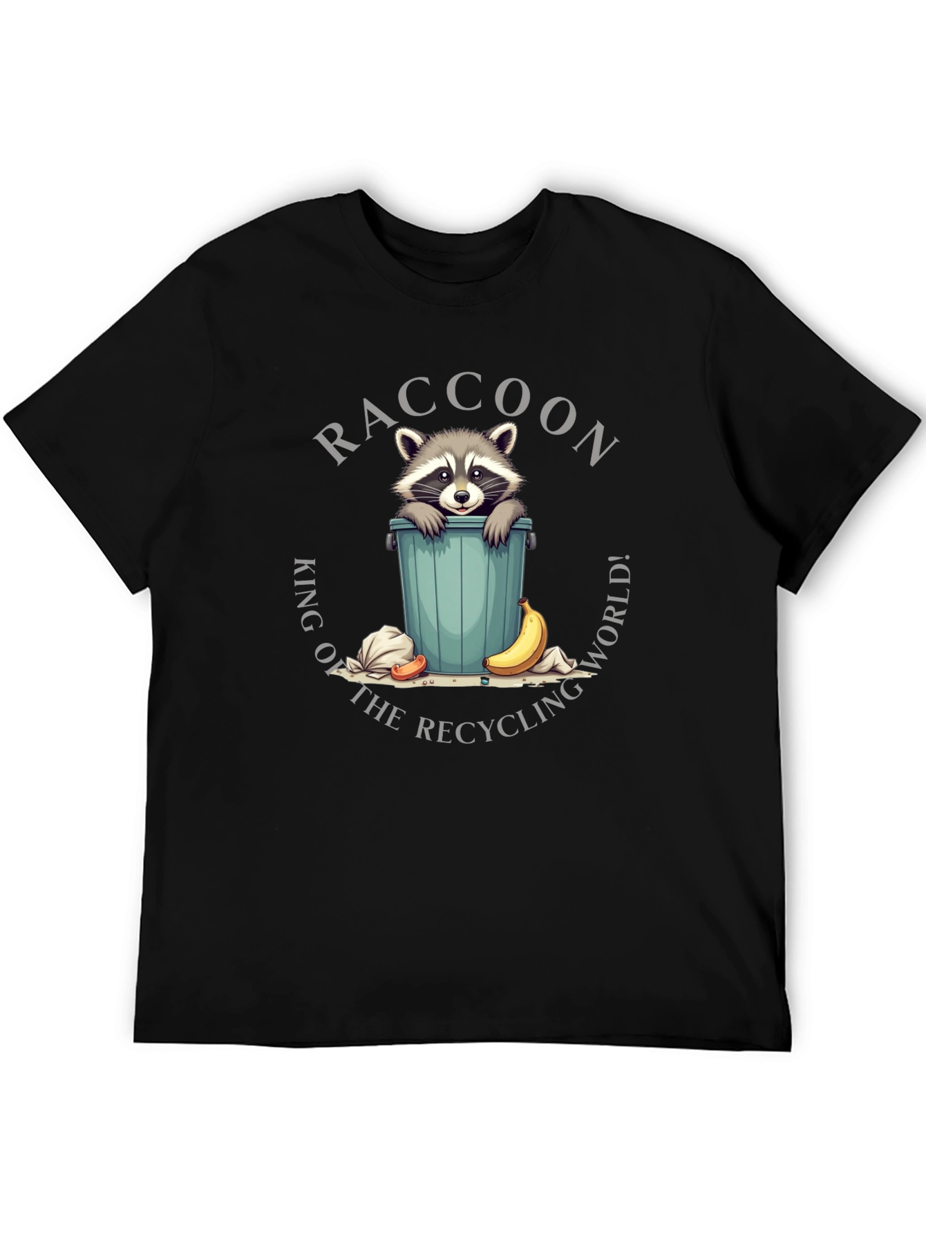 Raccoon King of Recycling World T-Shirt