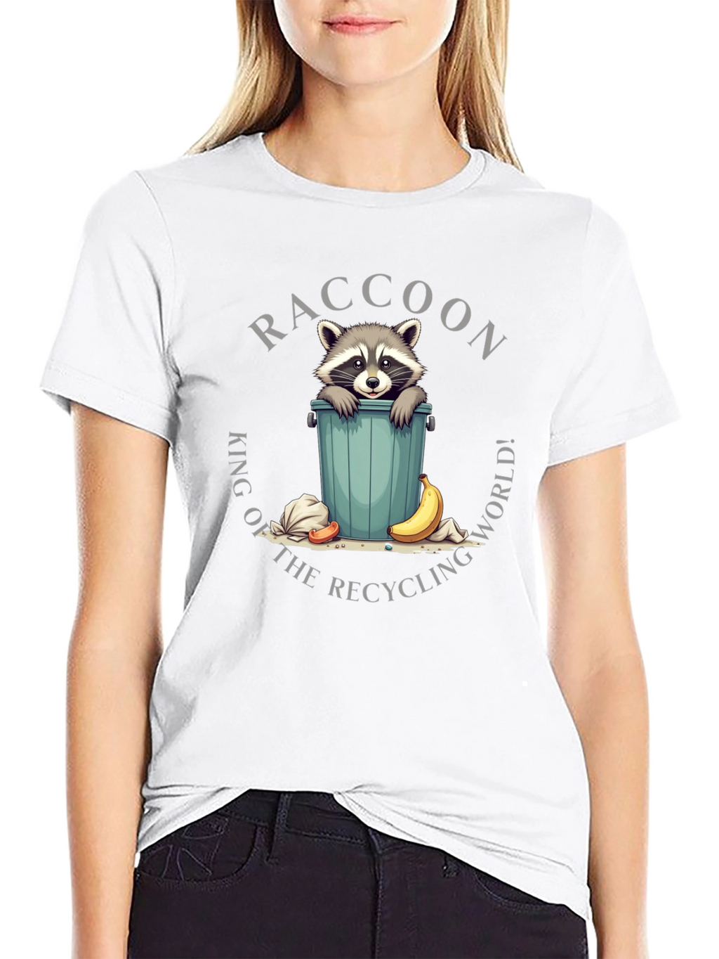 Raccoon King of Recycling World T-Shirt