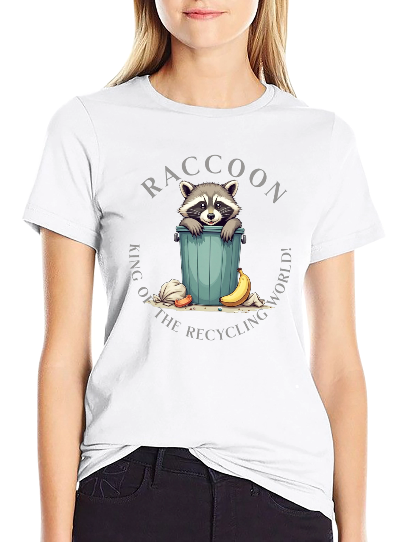 Raccoon King of Recycling World T-Shirt