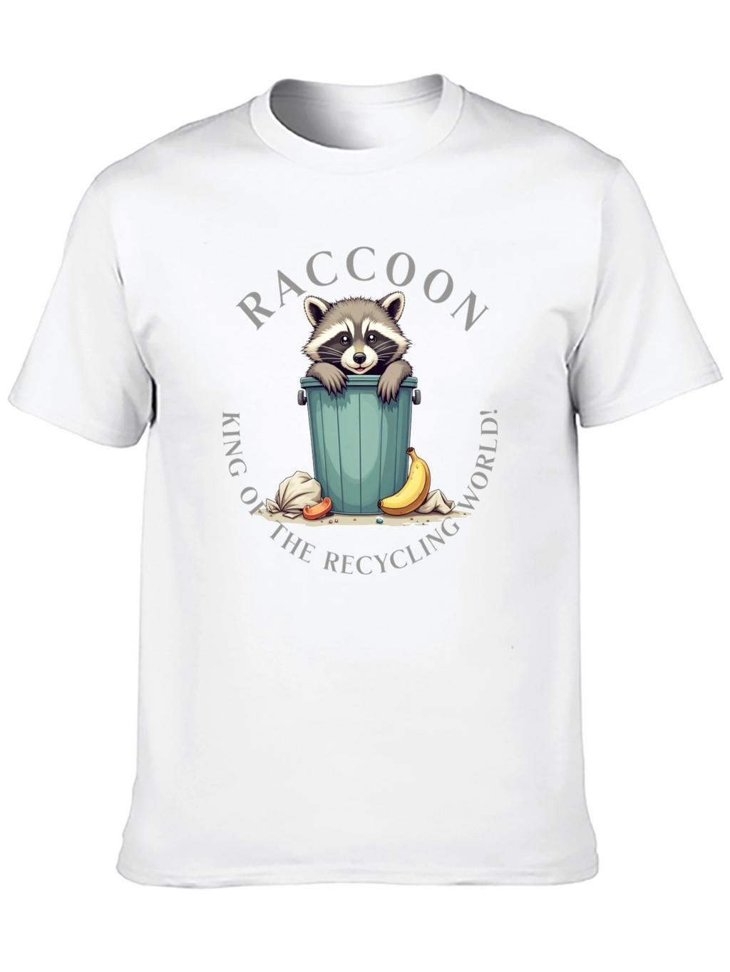 Raccoon King of Recycling World T-Shirt
