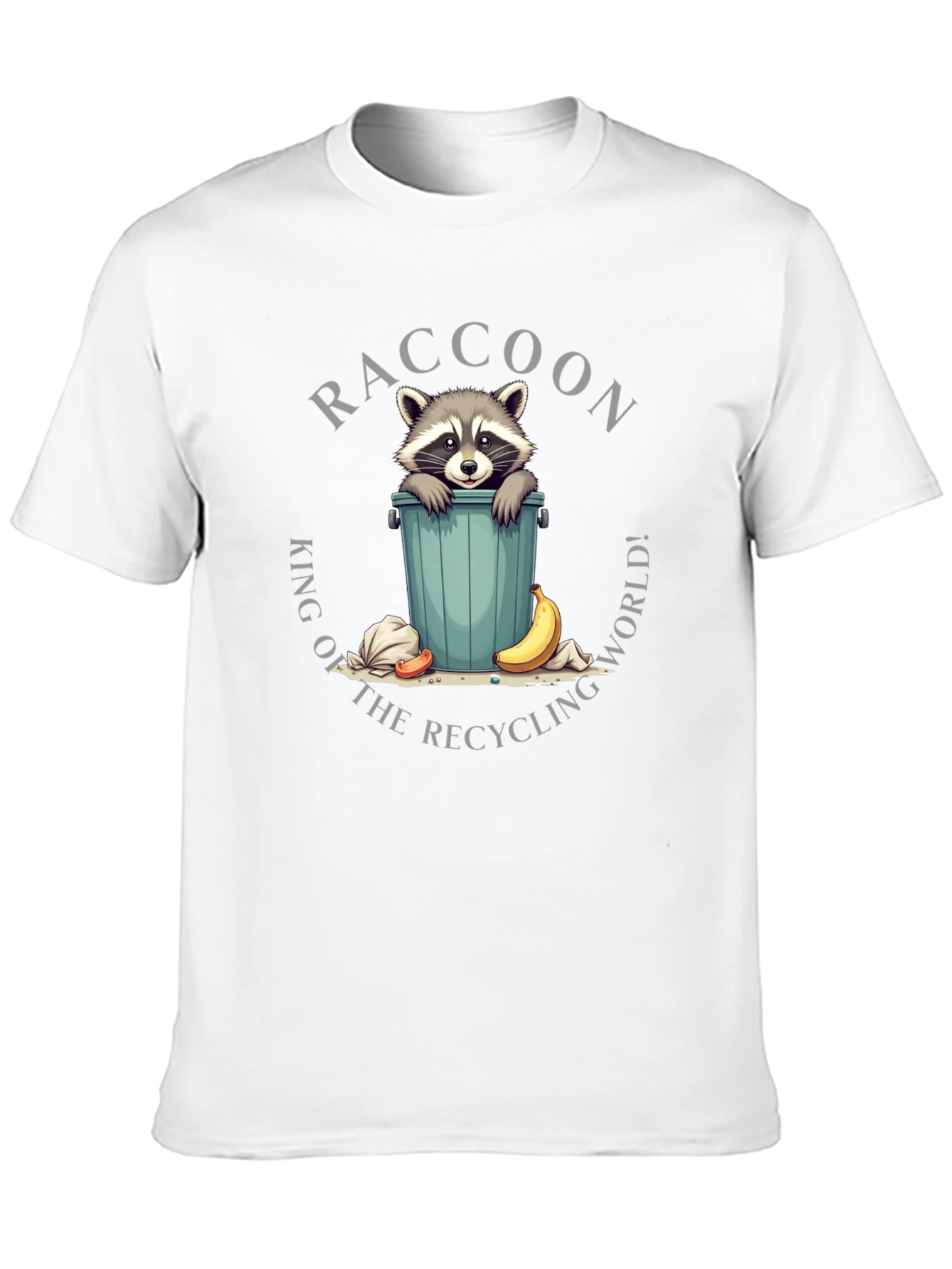 Raccoon King of Recycling World T-Shirt