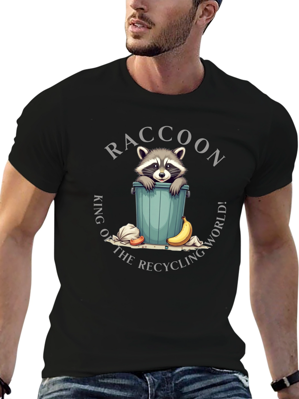 Raccoon King of Recycling World T-Shirt