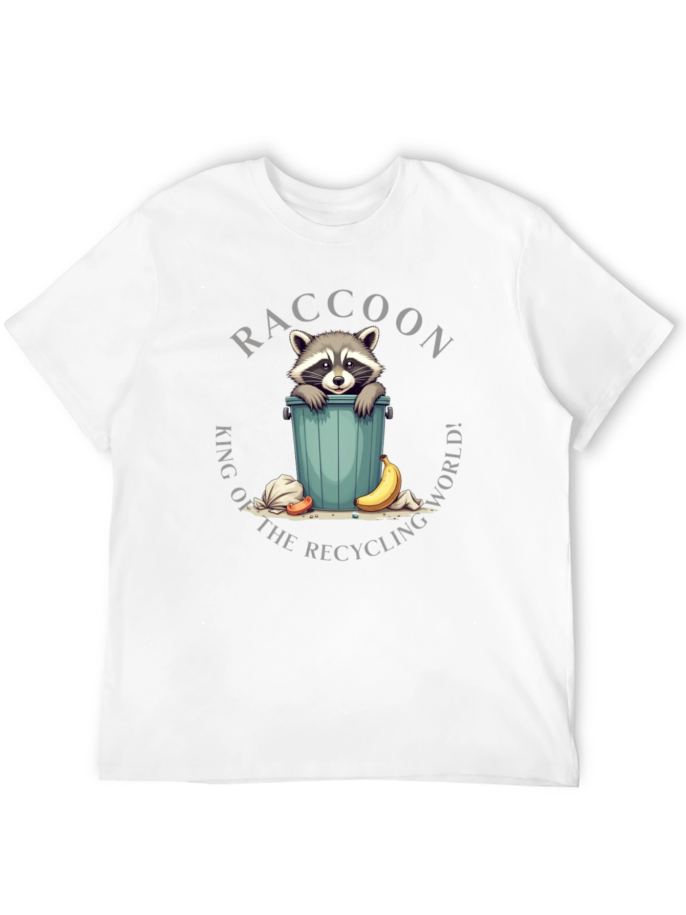 Raccoon King of Recycling World T-Shirt