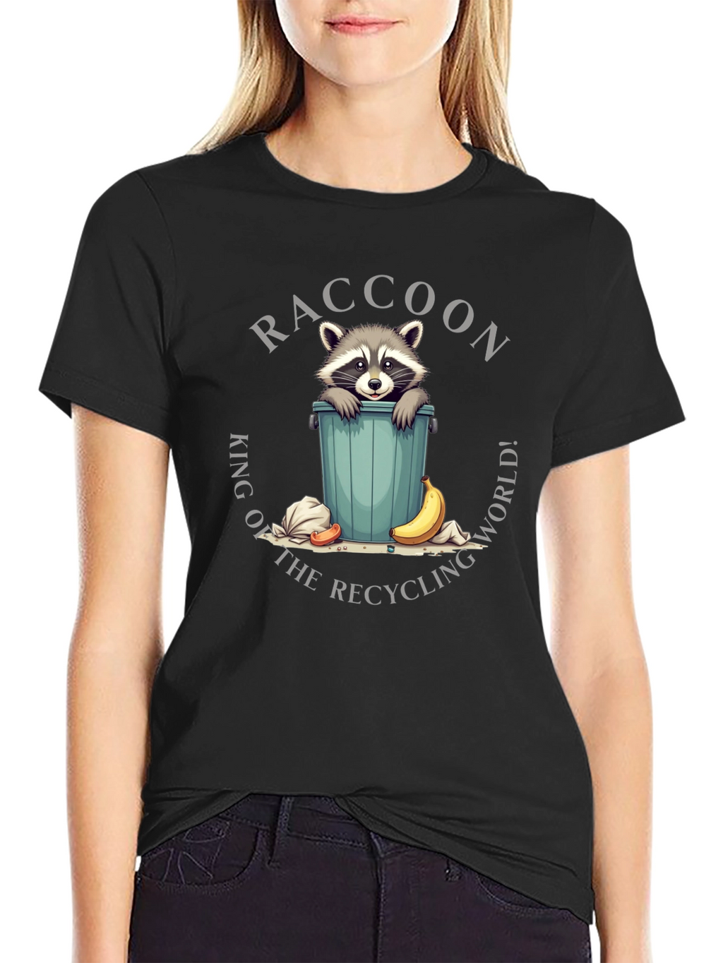 Raccoon King of Recycling World T-Shirt