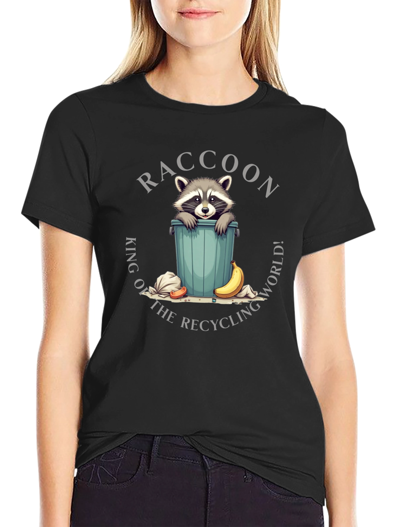 Raccoon King of Recycling World T-Shirt