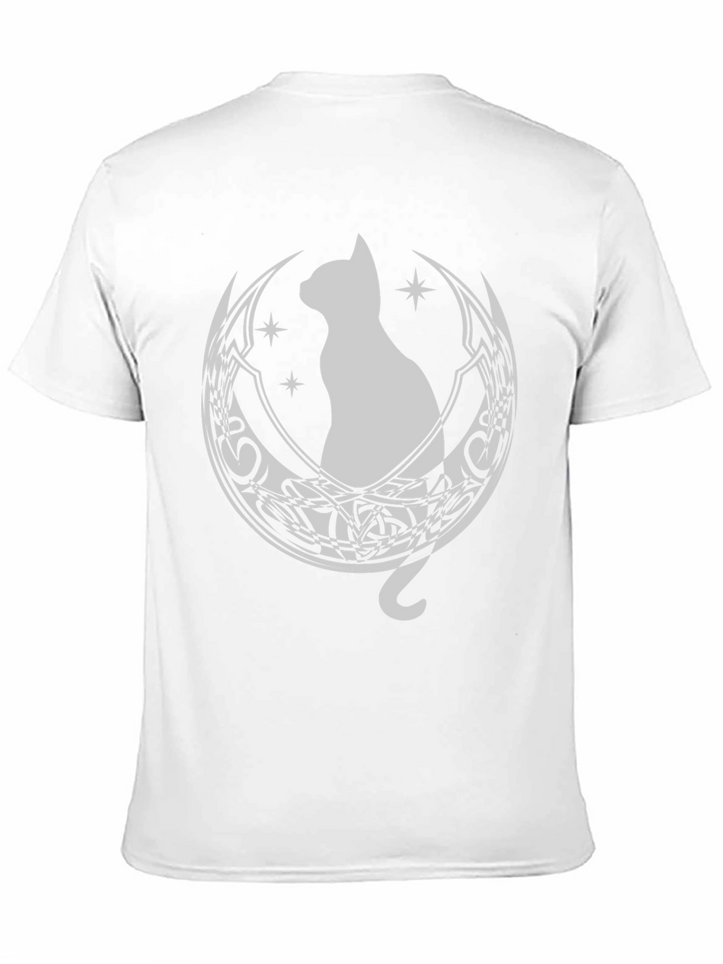 Cat Moon Graphic Tee - Black