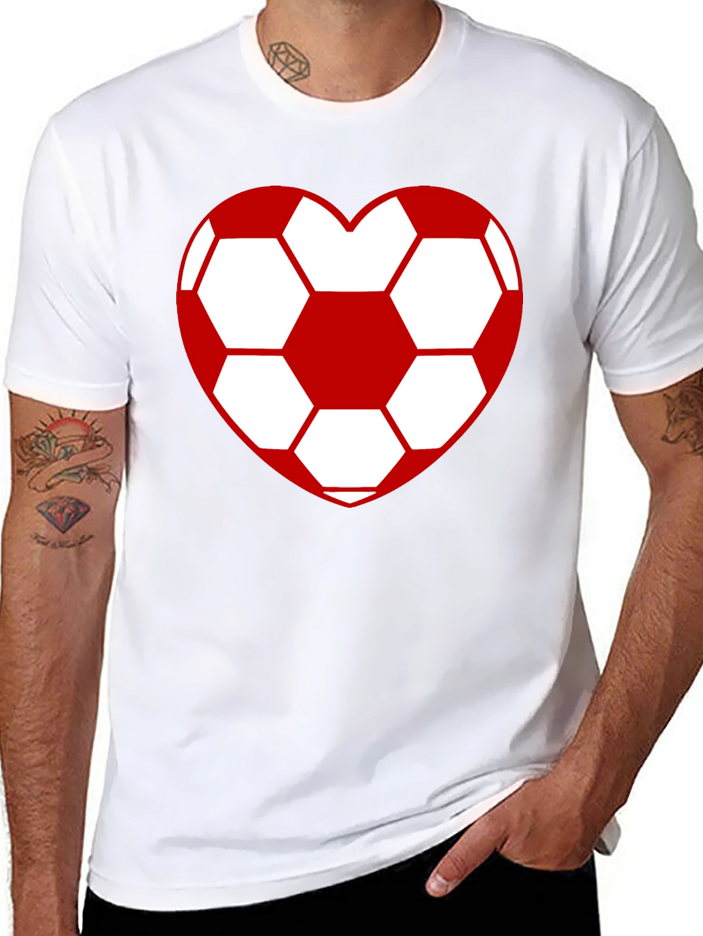 Soccer Heart T-Shirt - Stylish Black Cotton Tee