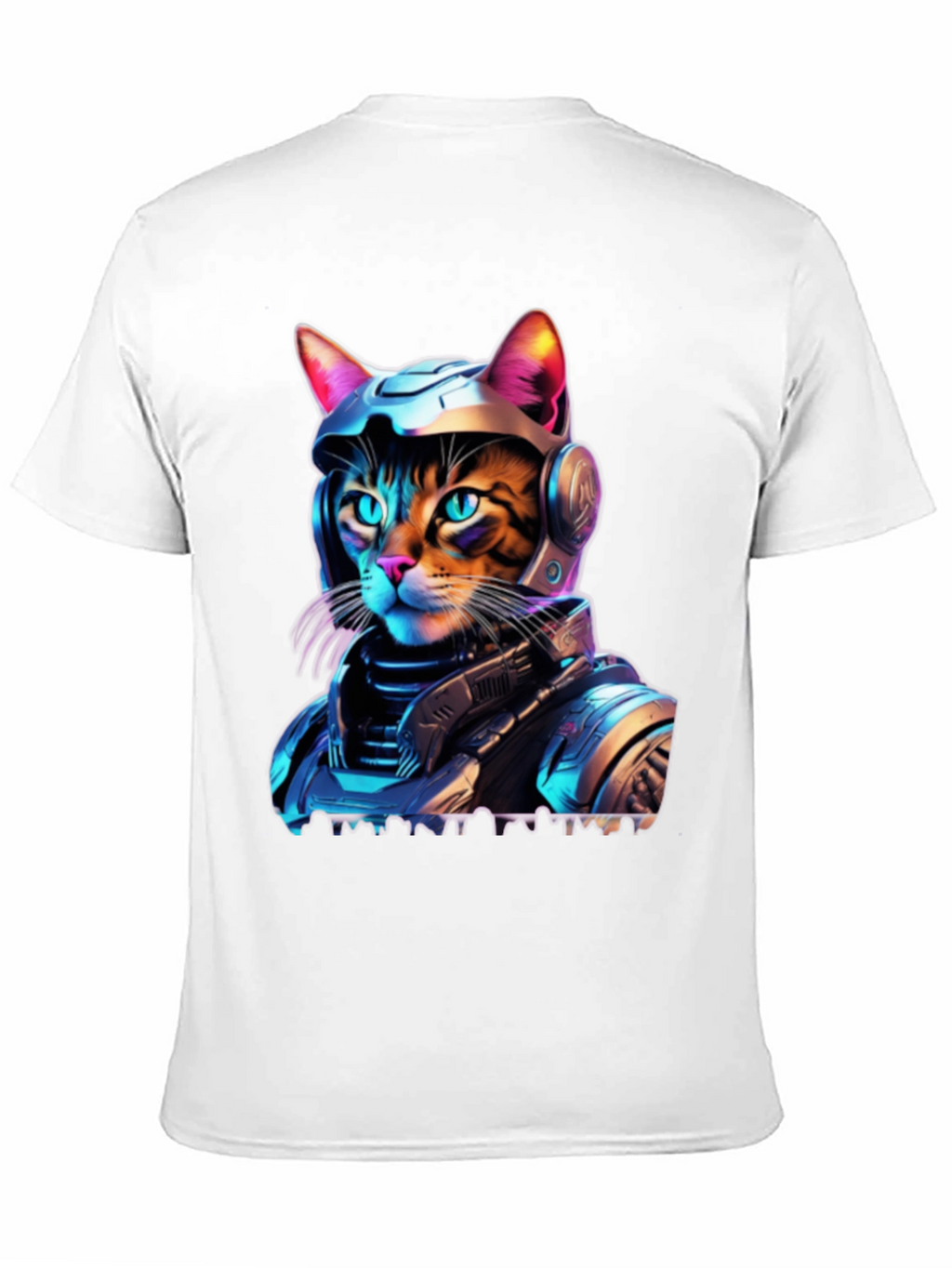 Cyber Cat T-Shirt - Space Age Feline Design