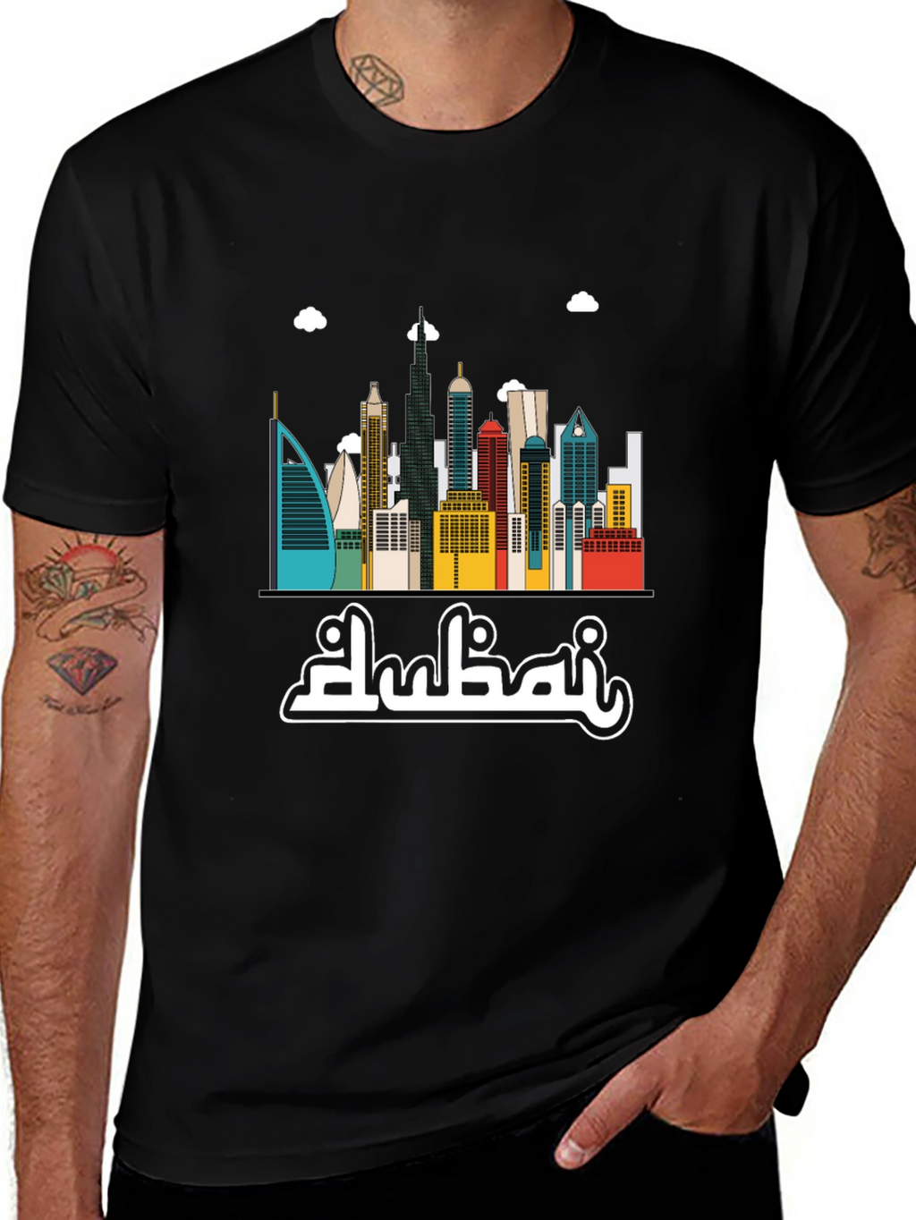Dubai Skyline Graphic T-Shirt