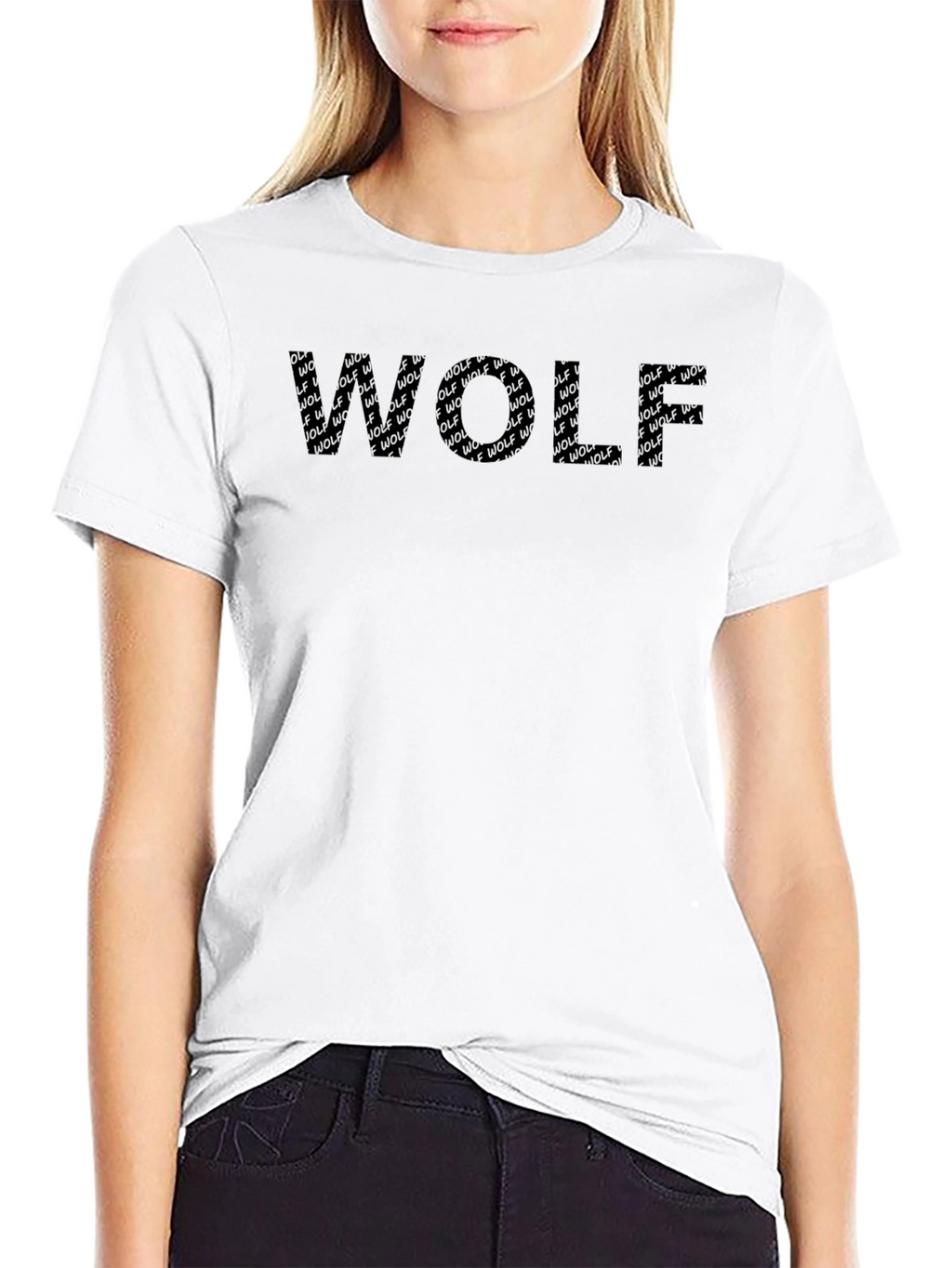 Black Wolf Graphic Print Tee - Mens