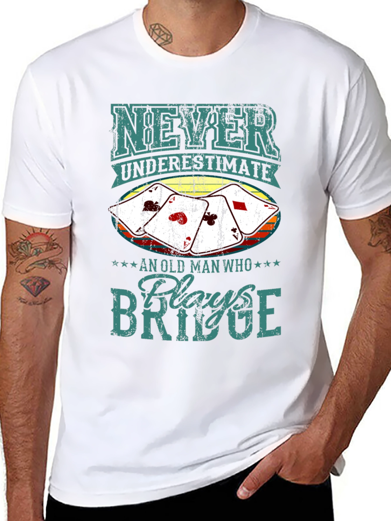 Never Underestimate Bridge Player T-Shirt