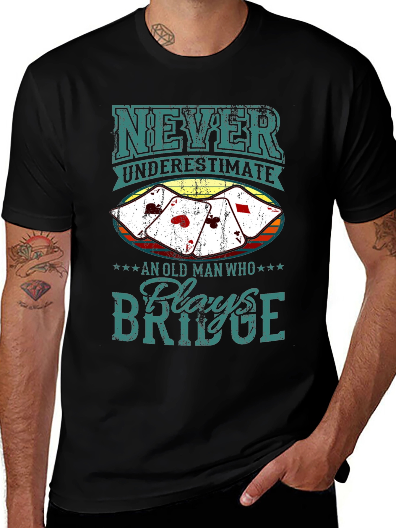 Never Underestimate Bridge Player T-Shirt