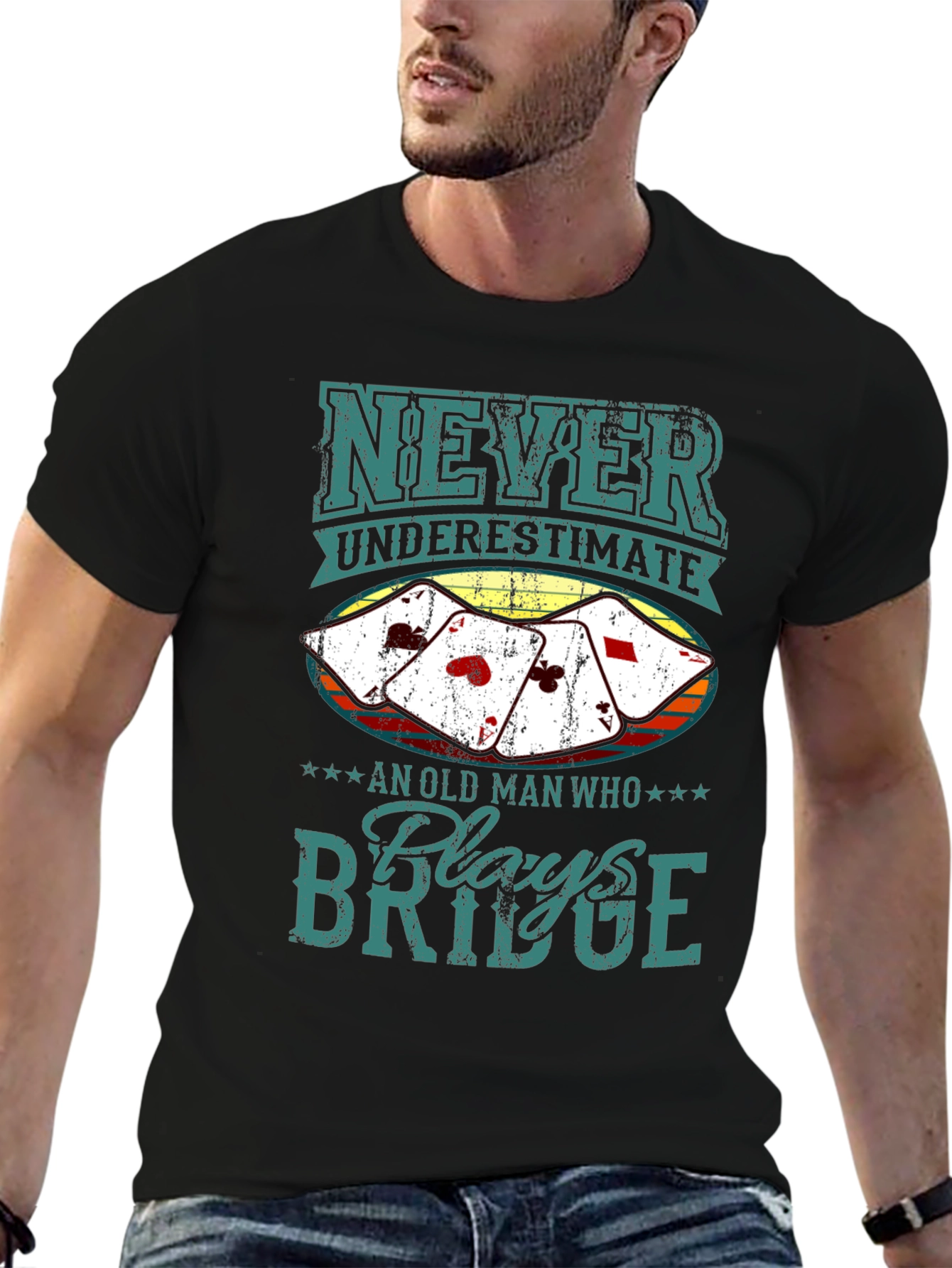 Never Underestimate Bridge Player T-Shirt