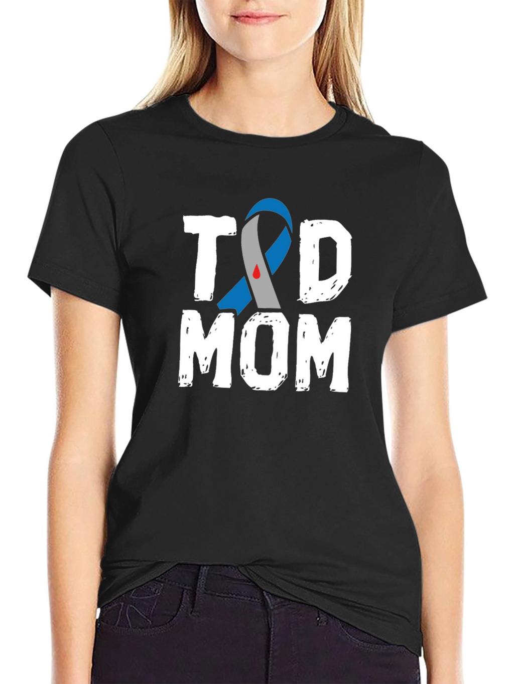 T1D Mom Awareness T-Shirt - Black