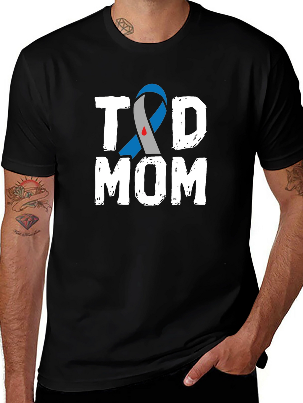 T1D Mom Awareness T-Shirt - Black