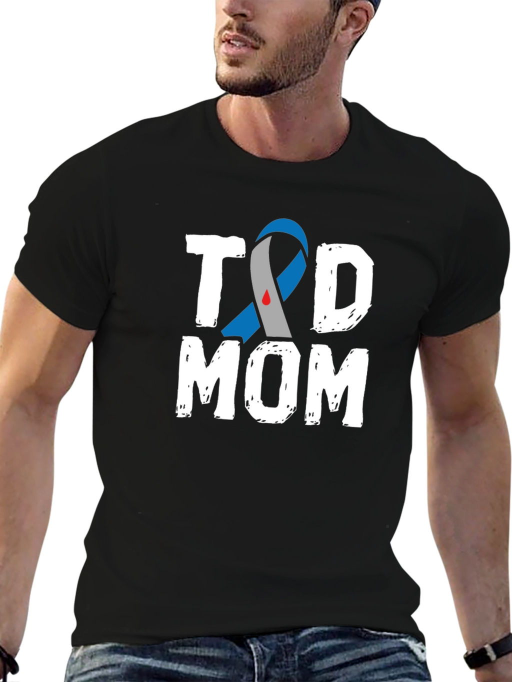 T1D Mom Awareness T-Shirt - Black