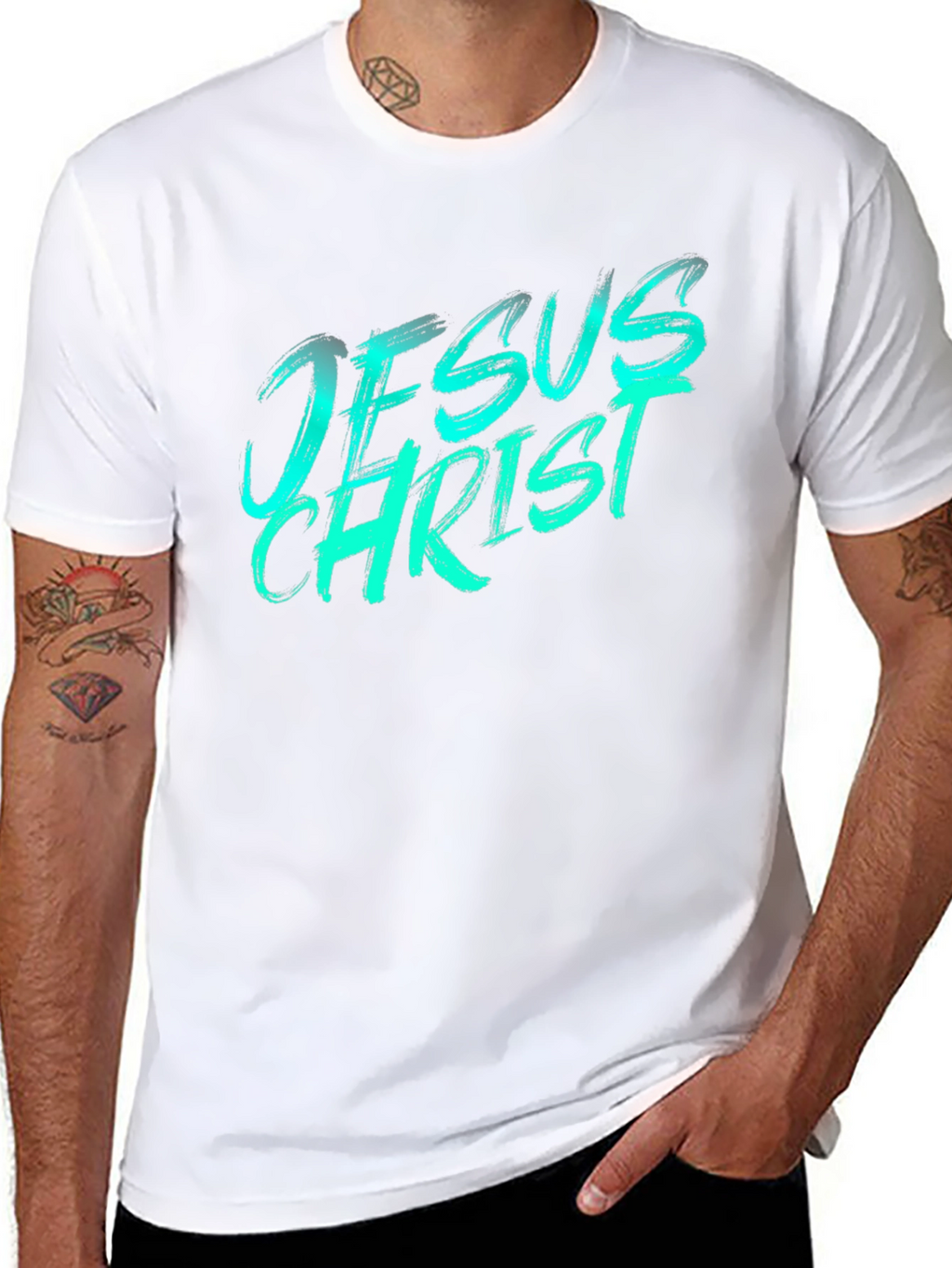 Jesus Christ Graphic Tee - Black Casual T-Shirt