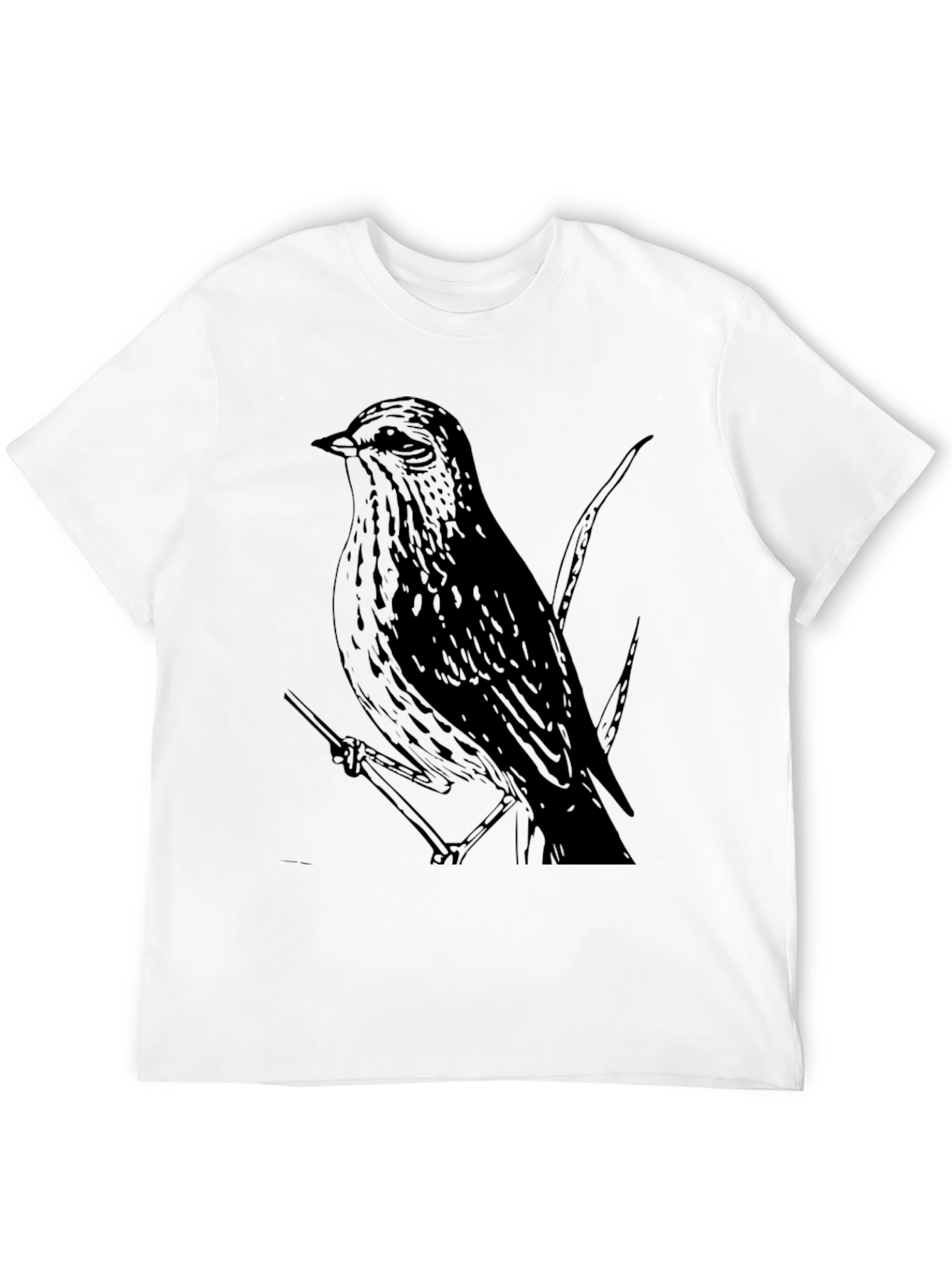 Bird Graphic Tee - Mens Black T-Shirt