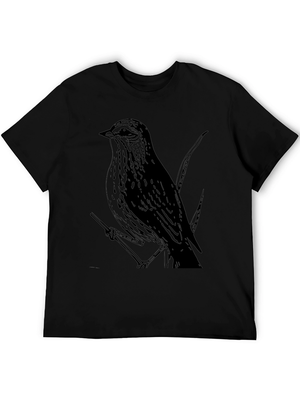 Bird Graphic Tee - Mens Black T-Shirt