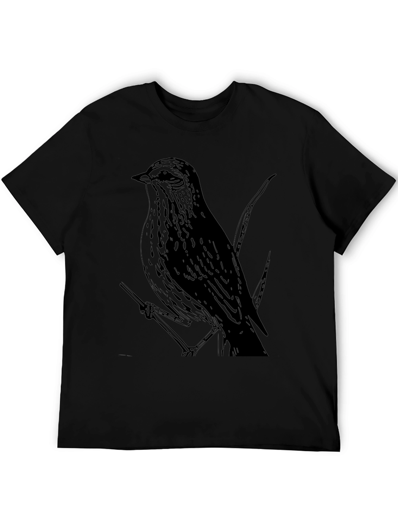 Bird Graphic Tee - Mens Black T-Shirt
